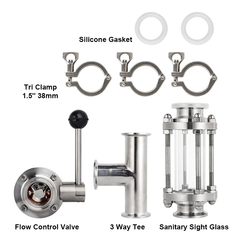 Sanitary Sight Glass with Tri-Clamp Valve