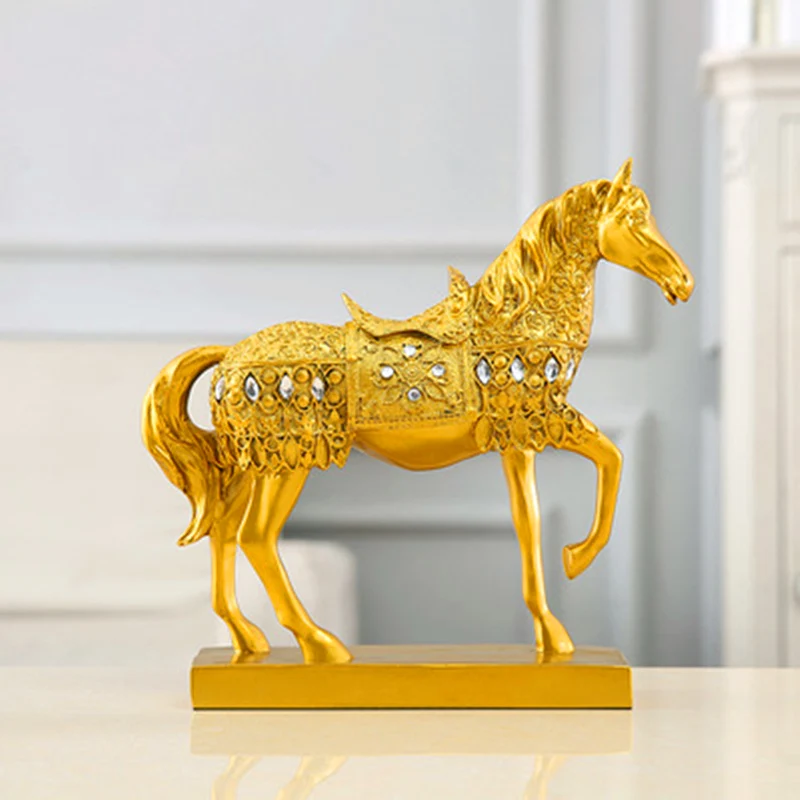 

Nordic Decoracion Hogar Moderno Horse Figurine Decorations Home Resin Decor Modern Living Room Decoration Accessories Maison Gif