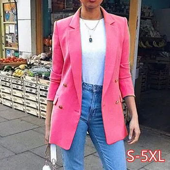 

2020 Women Casual Winter Spring Overcoat Female Plus Sizes 5XL Big Large Pocket Coat Warm Long Button Jacket Feminino