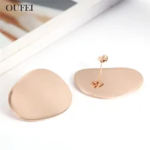OUFEI ювелирные изделия из нержавеющей стали розовое золото минималистичные серьги для женщин серьги, ювелирные изделия аксессуары богемные