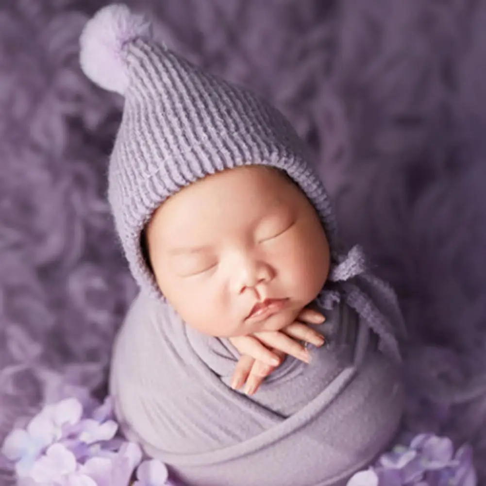 Фото Детская Шляпа Унисекс Мягкая ручная работа для новорожденных фотография