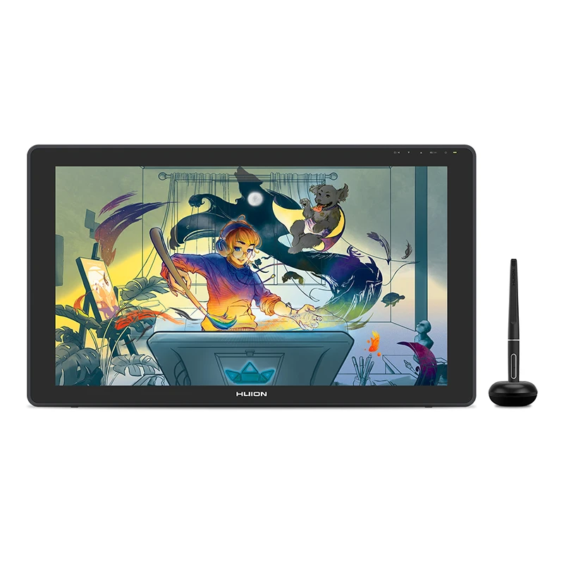 Графический планшет HUION Kamvas 24 23 8 дюйма кабель 3 в 1 драйвер V15 120% sRGB HDR