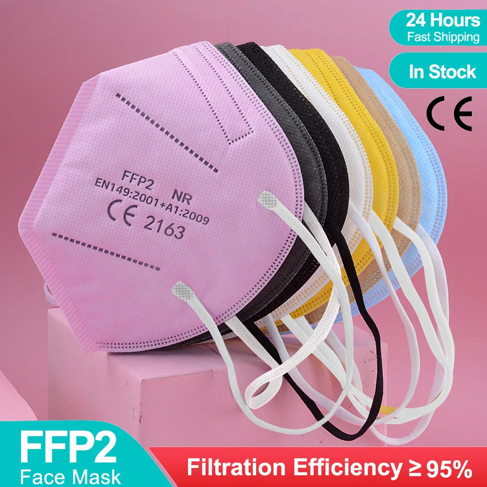 10-200 Uds gris FFP2mask KN95 Mascarillas máscara FPP2 Mascarilla FFP2 filtro máscara Mondkapjes fpp2 kn95Masks FFP3 protección