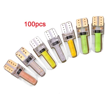 

100pcs Car Panel Lamp T10 168 194 W5W T10 Led Red Ice Blue Yellow 6000K 12V Interior Wedge Reading Map Dome Lights Lamp