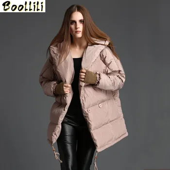

Boollili 90% White Duck Down Jacket Women Winter Coat Women Down Coat Loose Puffer Jacket Warm Parka Veste Femme