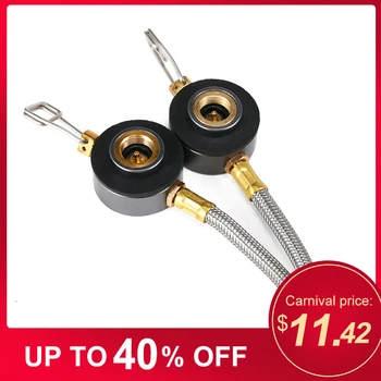 

Outdoor Stove Gas Burner Hose Adapter Burner Camping Double Flat Cylinder Tank Picnic Gas Accessories Cooking Furnace Connector