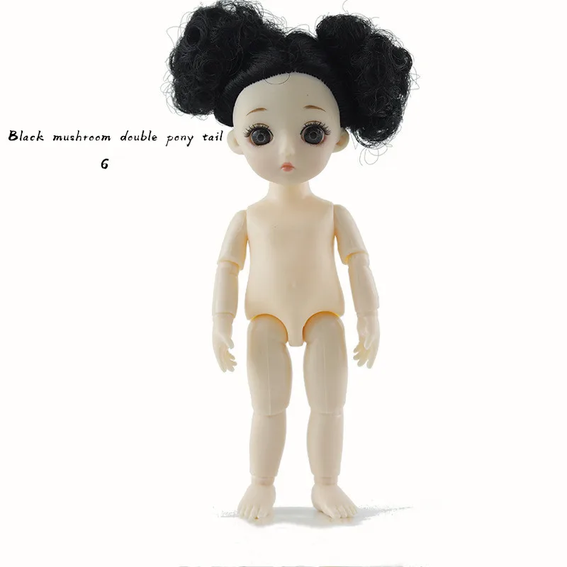 Фарфоровая мышечная Кукла Барби 3D истинный глаз Красота 16 см DJD Изменить макияж Кукла тело Burberry кукла девочка как игрушка подарок - Цвет: 6