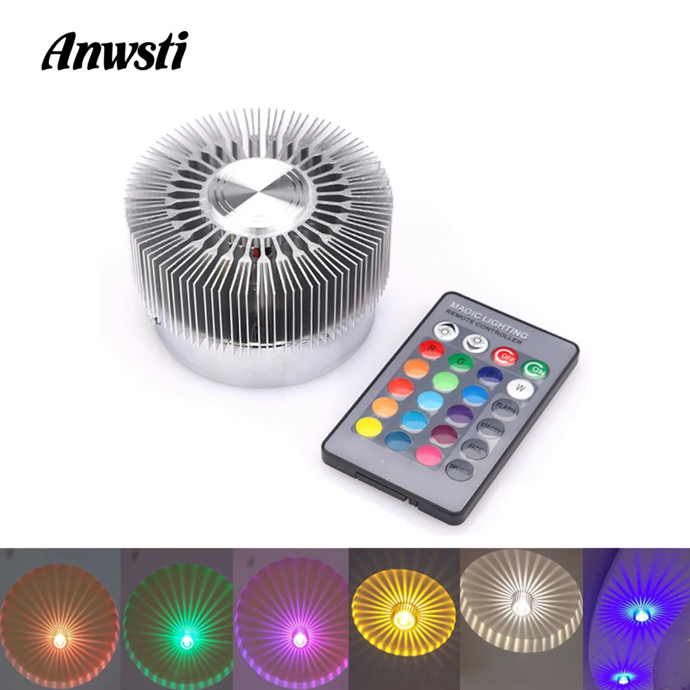 Настенный светильник RGB Подсолнух 3 Вт настенное бра с проекцией 220 В 110