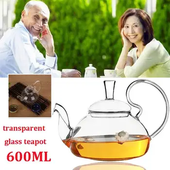

Glass Teapot Tea Pot Coffee Servers Kettle Home Kitchen Restaurant Strainer Heat Resistant Economic