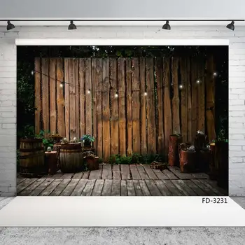 

Wooden Board String Lights Night Garden Photocall Background Wedding Baby Child Photography Photo Studio Props Scenery Backdrops