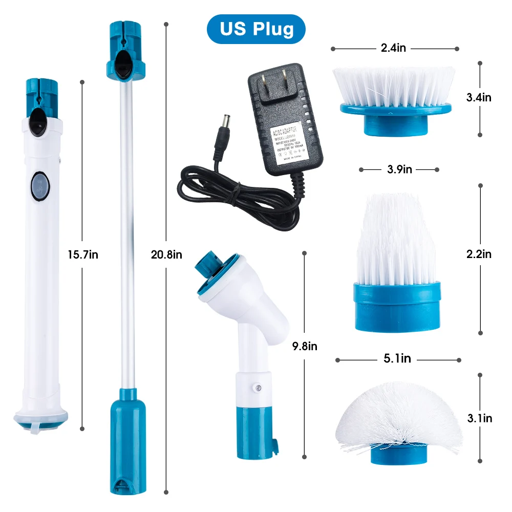 Turbo Scrub Electric Cleaning Brush Adjustable Waterproof Cleaner