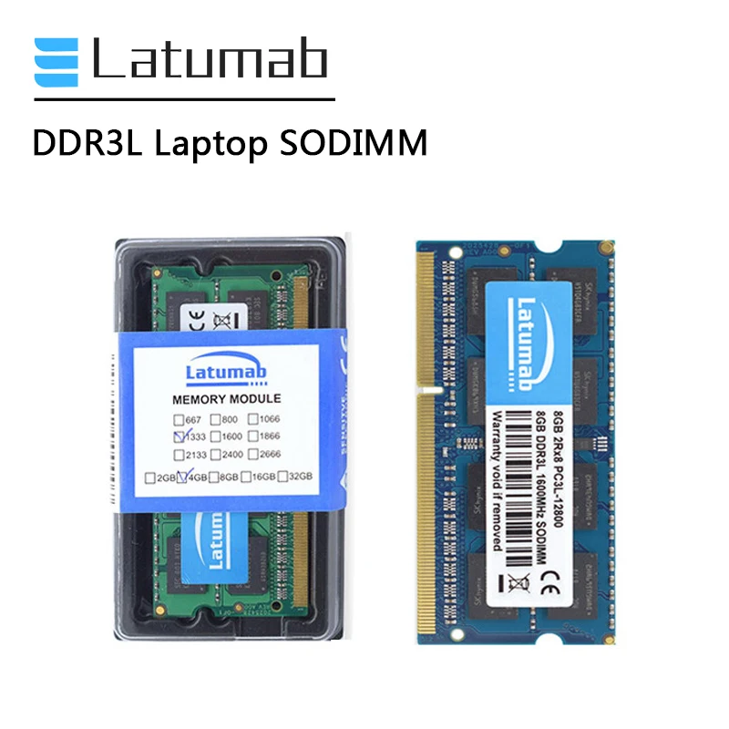 Оперативная память Latumab DDR3L 4 ГБ 8 1866 МГц 1600 1333 1066 для ноутбука SODIMM 1 35 в модуль ОЗУ