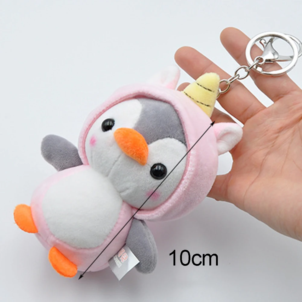1Pcs Plush Keychain Cute Penguin Bee Animal Plush Doll Pendant Keychain Ring Key Holder Bag Decor Kids Playmate Valentine Gifts