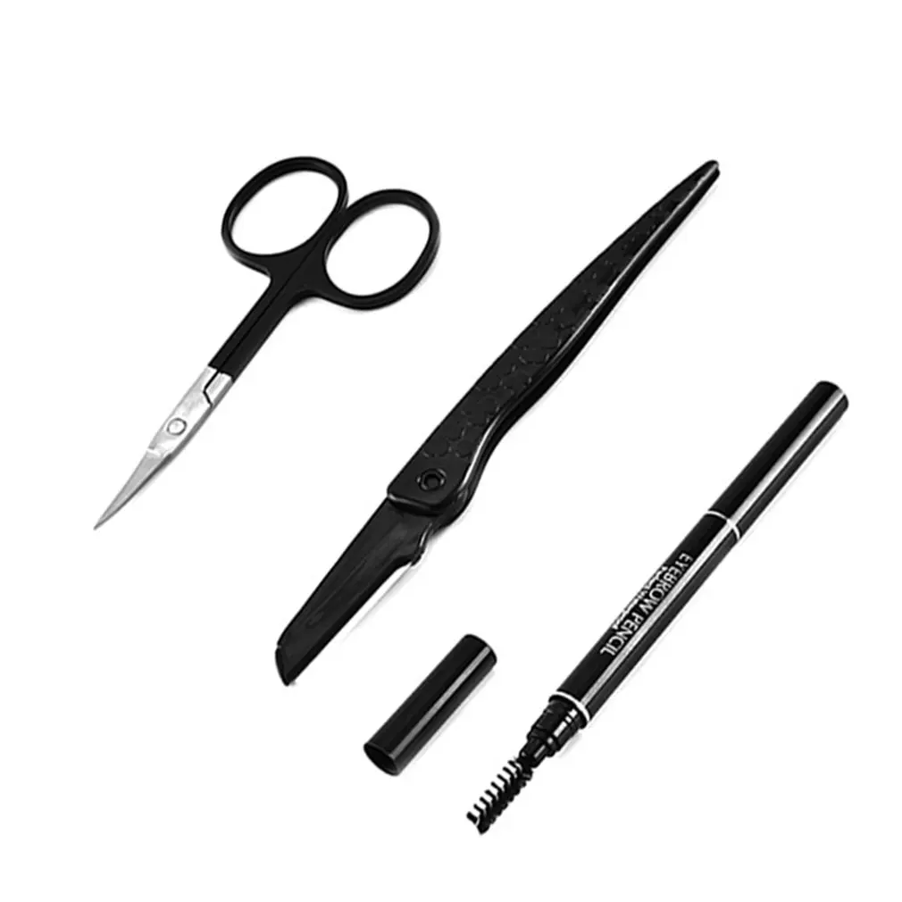 Eyebrow Razor Eyebrow Scissors Facial Razor Eyebrow Pencil Tweezers and Scissors Eyebrow Brush Comb Eyebrow Grooming 3