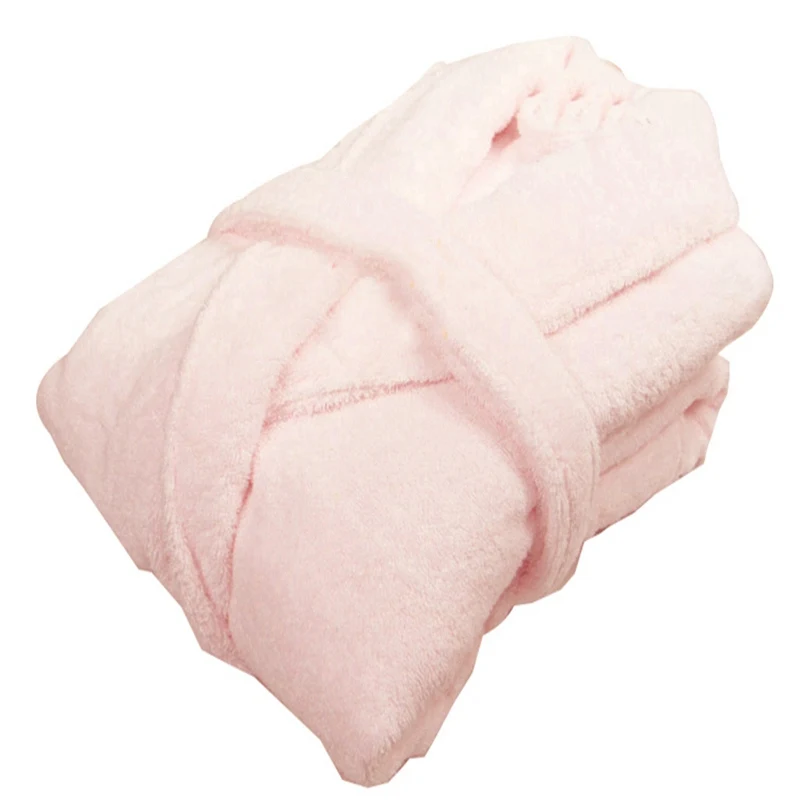 Men's Loose Thick Flannel Bathrobe, Warm Terry Robe Sets, Male Fashion Embroidery Kimono, Cozy Night Dressing Gown, Winter