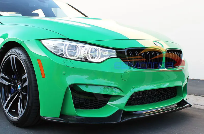 Real Carbon Fiber V Style Front Lip Splitter Spoiler for BMW F80 M3 F82 F83 M4 Bumper