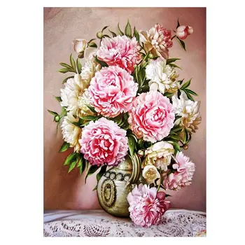 

Flower Vase DIY 5D Full Drill Diamond Painting Embroidery Cross Stitch Kit Rhinestone Crystal Home Decoration Craft