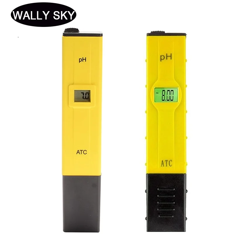 

Portable Digital PH Meter Accuracy 0.1 or 0.01-14.0 PH Tester ATC Water Quality PH Monitor for Aquarium Pool Lab PH Test Pen