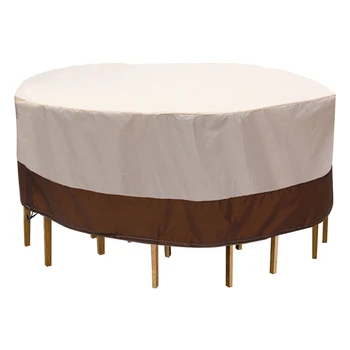 

UV Resistant Outdoor Patio Oxford Cloth Table Chair Summer Winter Rain Snow Portable Waterproof Dustproof Round Furniture Covers