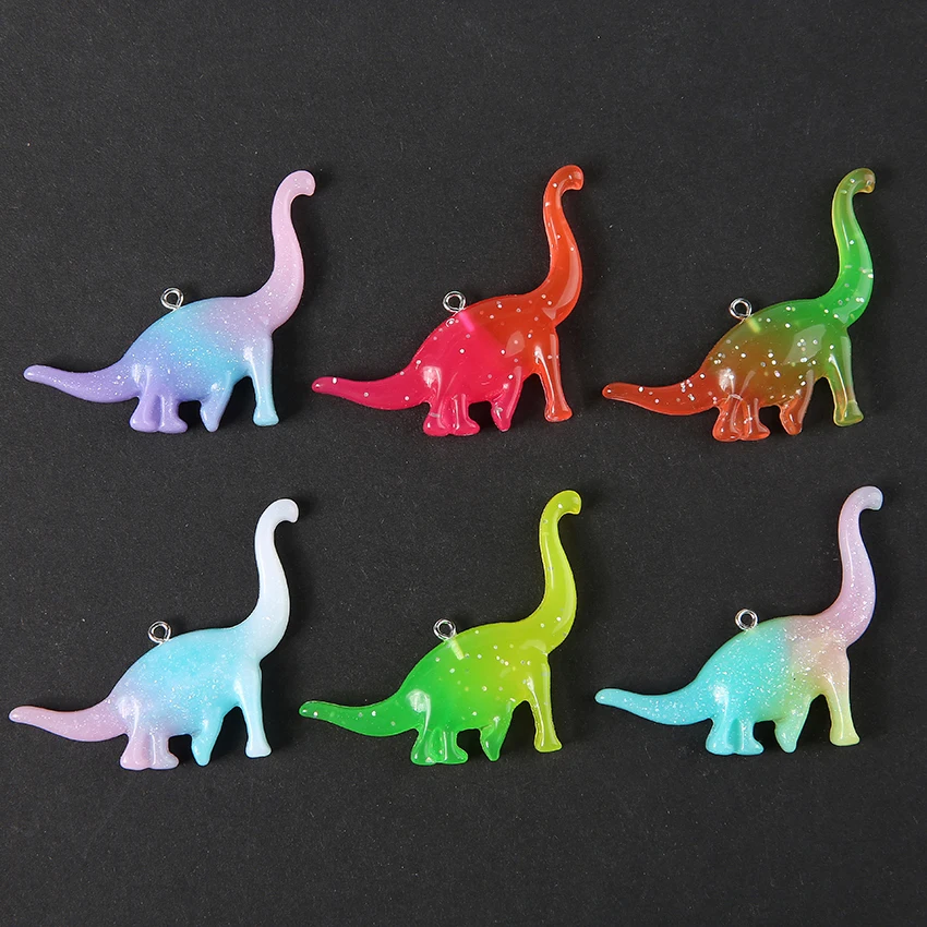 Charms for Croc Animal Dinosaur Palstic Flatback Jewelry Findings Clay Beads Charms 10pcs 2 