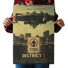 [A306] девятый район Ретро плакат из крафт-бумаги экран для помещений кафе декоративная живопись