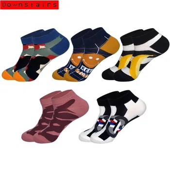

Downstairs Men Fashion Art Design Invisible Short Socks Low Cut No Show Men Women Unisex Boat Socks Men Gift