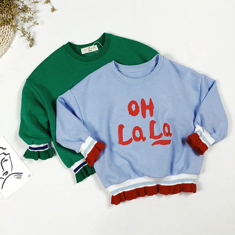 Корейская детская одежда ткань одежда для маленьких мальчиков Одежда для маленьких девочек свитшоты для девочек толстовка для мальчиков детская Рождественская одежда