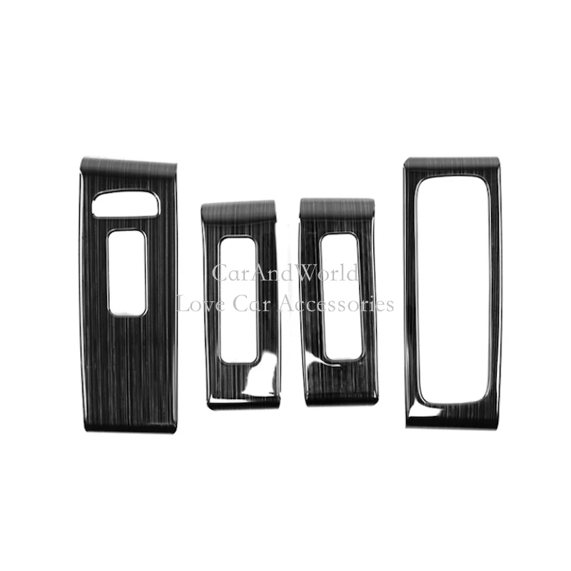 For Volvo XC40- Stainless Steel Interior Glass Lift Panel Cover Door Window Switch Garnish Molding Trims Car Accessory