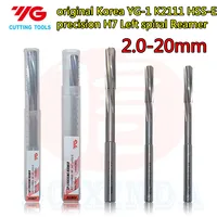 D2.0-D20.0 100% original Korea YG-1 K2111 HSS-E precision H7 Left spiral Reamer Processing: stainless steel and steel, etc 1