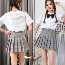 2020 Uniform with Inner Shorts Underpants for Badminton Cheerleader Girls A Lattice Short Skirt High Waist Pleated Tennis Skirt 2020 Uniform with Inner Shorts Underpants for Badminton Cheerleader Girls A Lattice Short Skirt High Waist Pleated Tennis Skirt