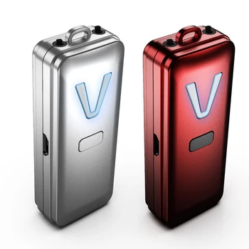 

2 Pcs Personal Wearable Air Purifier Necklace Mini Portable Air Freshener Ionizer Negative Ion Generator, Silver & Red