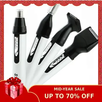 

Electric Nose Hair Trimmer Kit Multifunctional Mini Razor Device 4 In 1 Eyebrow Trimming Set Shaver For Mens Face Care Tools M
