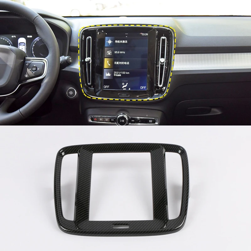 

For volvo XC40 2018 2019 Middle Console A/C Air Outlet Vent Cover Trim ABS Car Styling