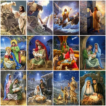 

Evershine Diamond Painting Jesus Full Square Round Diamond Embroidery Religion Cross Stitch Kit Rhinestones Art Home Decor