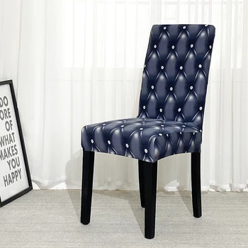 

Geometric Style Stretch Chair Covers Spandex Weddings Chair Covers Removable Seat Cover for Office Dining housse de chaise 1PC