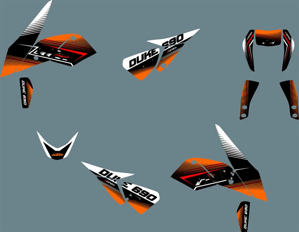 Мотоцикл полный набор 3 м графические наклейки Наборы наклеек для KTM DUKE690 2019 2018 2017
