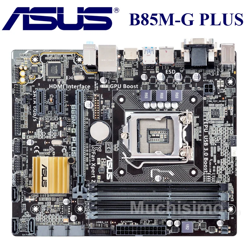 LGA 1150 ASUS B85M-G PLUS настольная материнская плата B85 B85M G Plus DDR3 i7 i5 i3 32G SATA3 UBS3.0 оригинальная компьютерная материнская плата Б/у