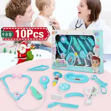 10 шт. игрушки доктора, ролевые игры, Набор детских игрушек для моделирования, больница, стоматологический медицинский набор, детские развивающие игрушки для мальчиков и девочек