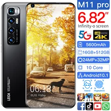 

5G Cellphones M11 Pro 5600mAh 6.82 '' 512GB MTK6889 New Mobile Phone 10Core Android 10 4G Smartphones Unlocked Celulares
