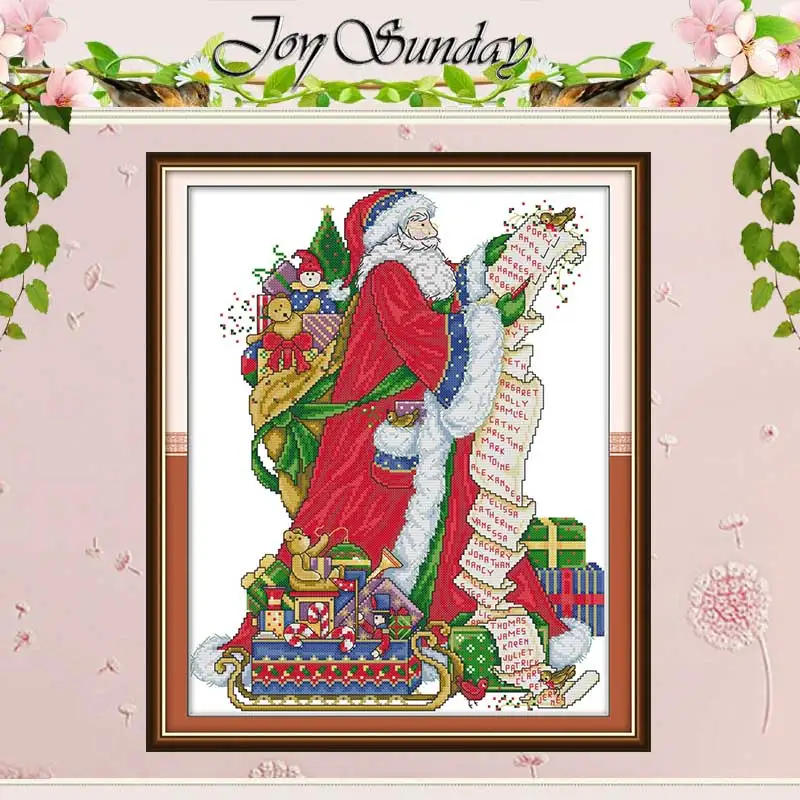 Santa Claus cartoon patterns counted 11CT 14CT Cross Stitch Sets DIY Chinese Cross-stitch Kits Embroidery Needlework Home Decor | Дом и сад