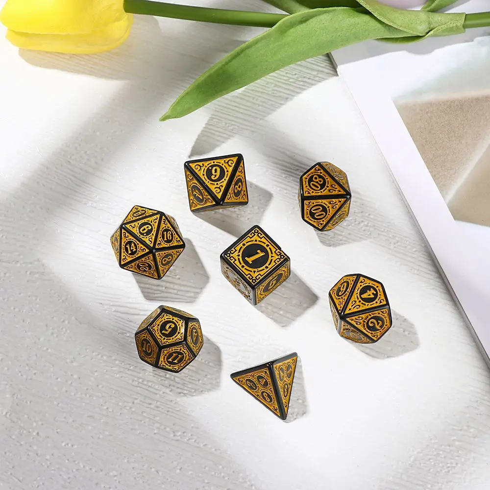 Hot Multi-Sided 7-Die Dice Set Game Dice For TRPG DND Accessories Polyhedral D4 D6 D8 D10 D12 D20 Dice For TRPG DND Accessories images - 6