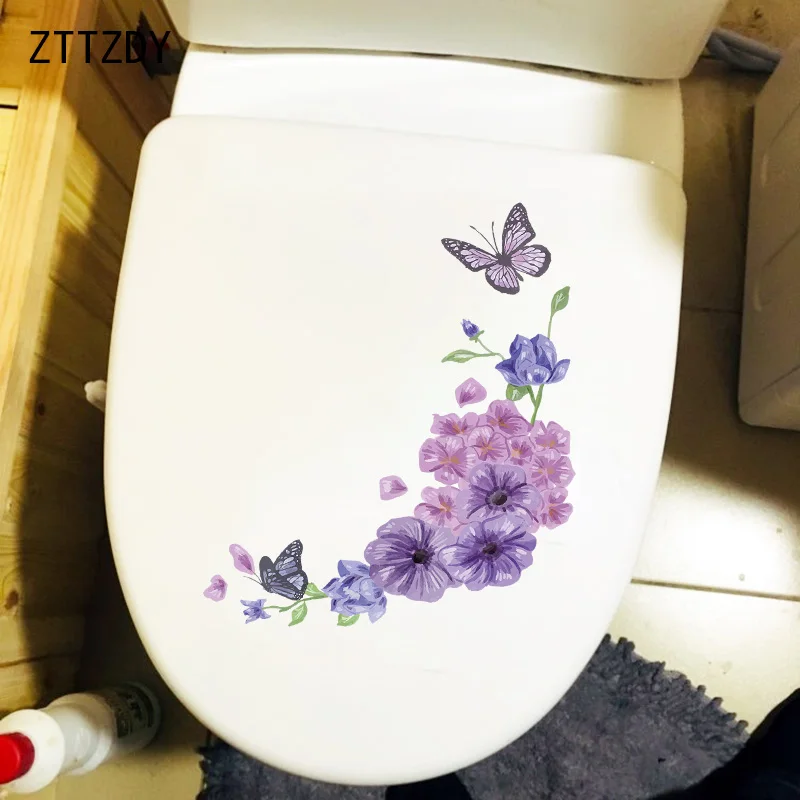 ZTTZDY 19 7 × 24 2 см фиолетовая бабочка цветок гостиная настенное украшение