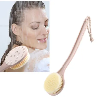

Bath Brushes Long Handle Hanging Soft Bristles Back Body Bath Shower Scrubber Brush Sponge щетка для тела bathroom supply hot