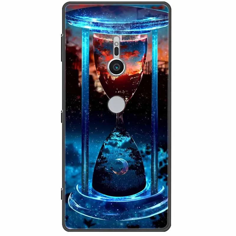 Chic Abstract Design Shockproof Black Silicone Case