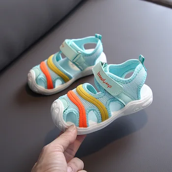 

Baby Sports Sandals Open Toe Pu Leather Sandals Summer New Children's Sandals 2020 Soft Bottom Casual Shoes Toddler Shoes D285