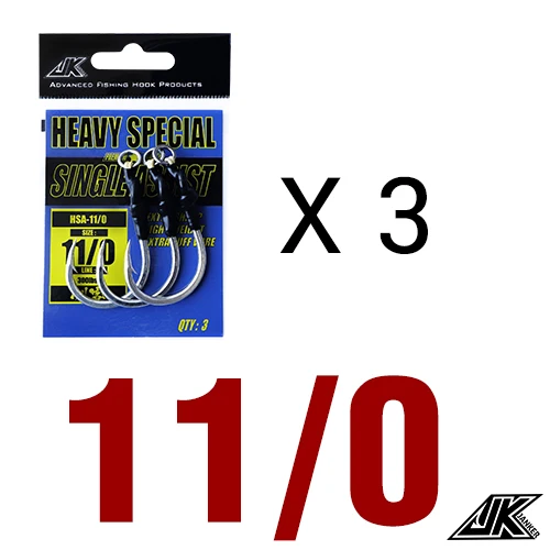 11 l 0 -3packs JK 3 упаковки тяжелая приманка деревянный крюк 8 нитей кевларовая линия Попперс крюк 5/0-13/0 помощь один Крючки для Shore литья джиггинг Рыбалка - Цвет: 11 l 0 -3packs