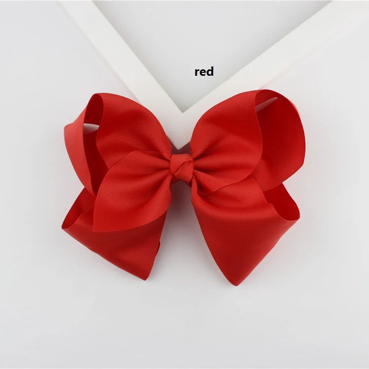 20 шт. 8 дюймов банты для волос Крокодил Зажимы большой бант заколки для волос для девочек Дети Подростки