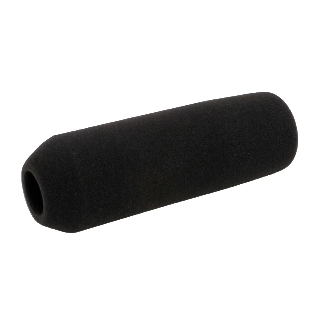 Interview Press Conference Microphone Wind Muff Long  Handheld Mic Foam Cover Black