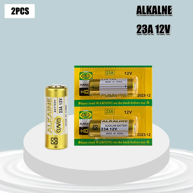 2 Pz 23A 12V Batteria Alcalina A Secco 23Ae 21/23 A23 23Ga Mn21 Per Campanello, Allarme Auto, Walkman, Telecomando Auto Ecc