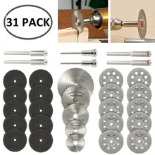 Meules de coupe en diamant HSS, 31 67 pièces, lame de scie circulaire, outil rotatif pour Mini perceuse Dremel, accessoires d'outils rotatifs